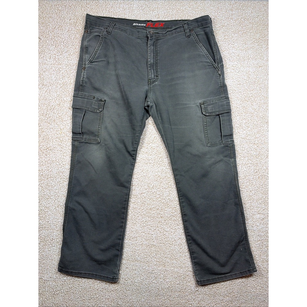 Dickies Flex Carpenter Pants Mens 38x30 Gray Canvas Regular Fit